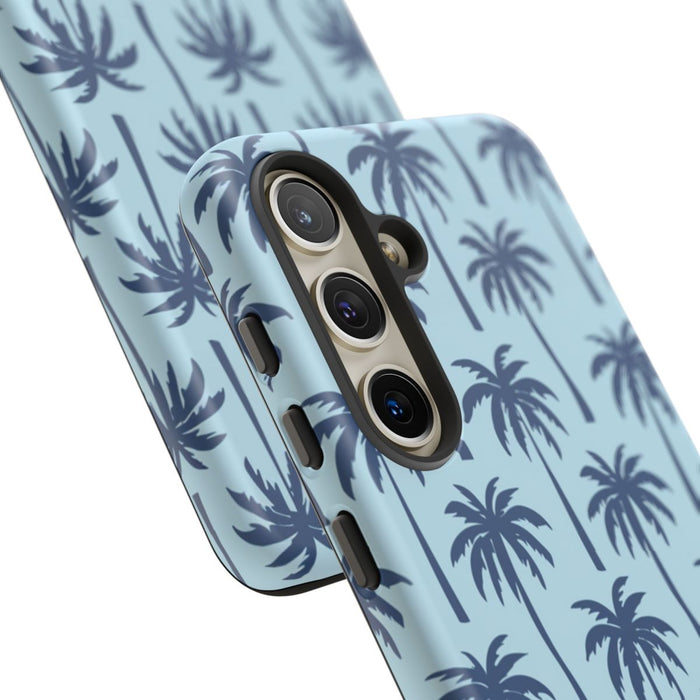 Blauw Palmbomenpatroon