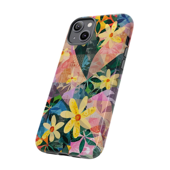 Abstract Bloemmotief met Geometrisch Patroon