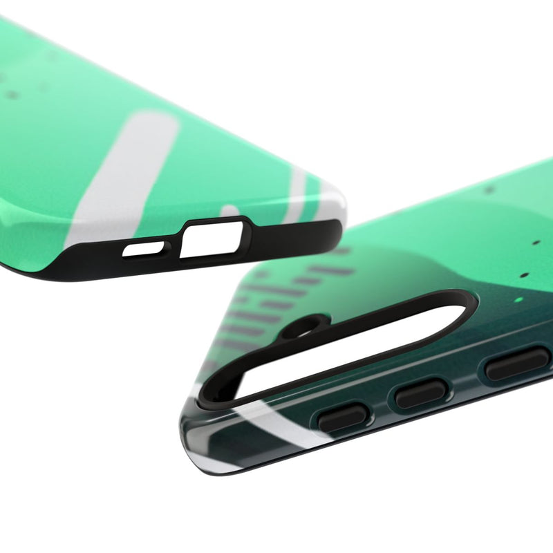 Geometrisch Groen-Zwart Abstract Patroon