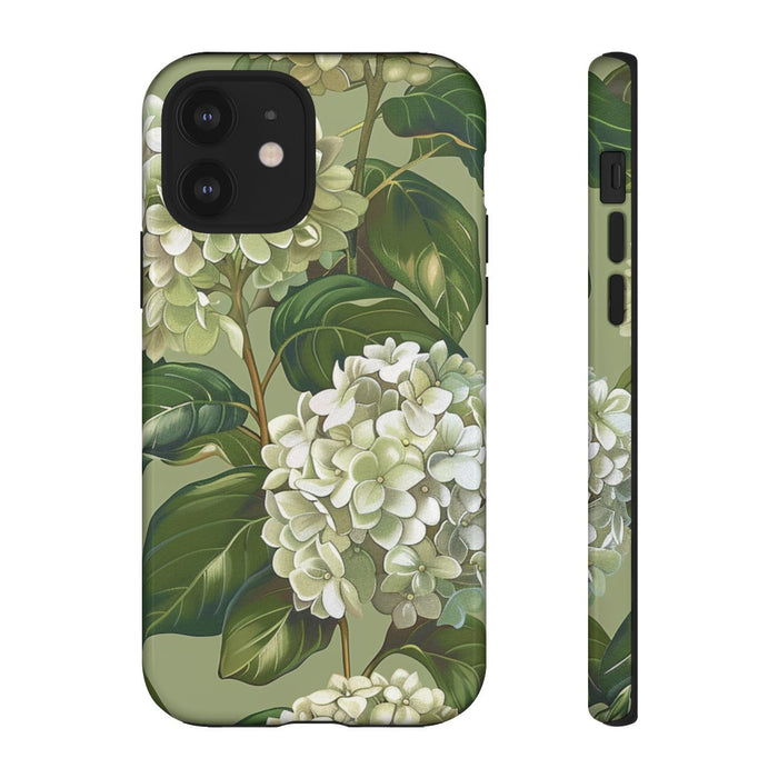 Realistisch Witte Hortensia Bloemenpatroon