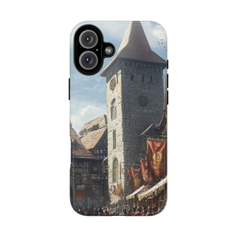 Middeleeuws Europees Dorpsstraat Tafereel