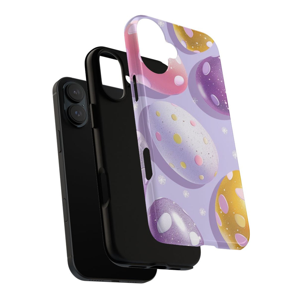 Glanzende Paaseieren met Stippenpatroon