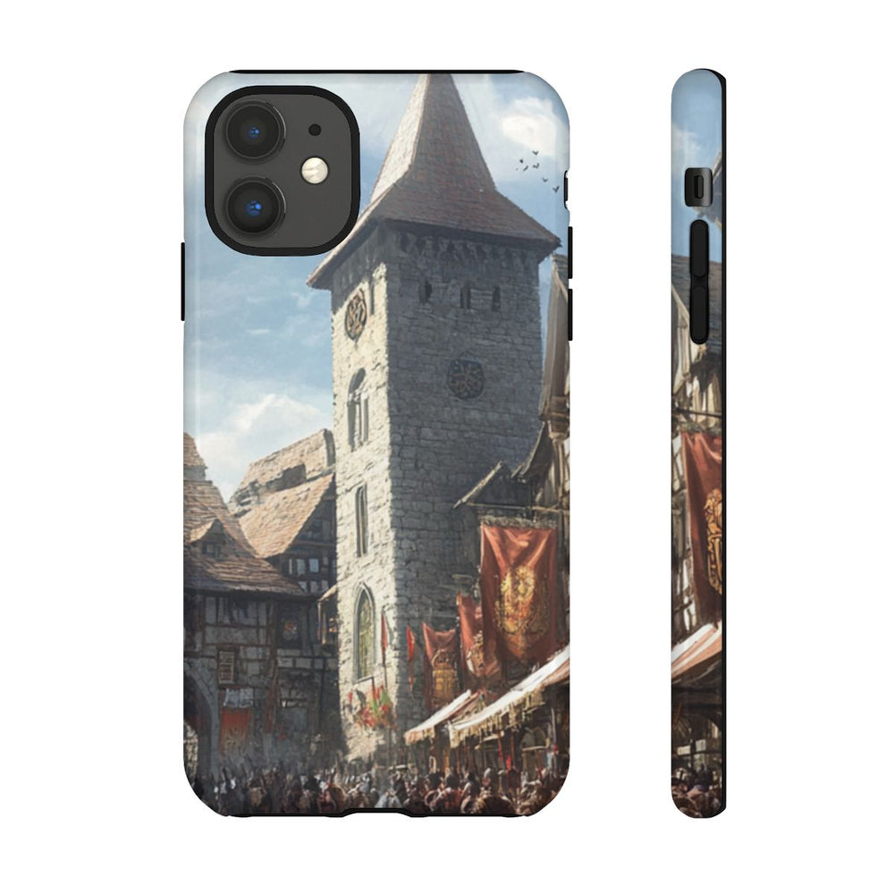 Middeleeuws Europees Dorpsstraat Tafereel