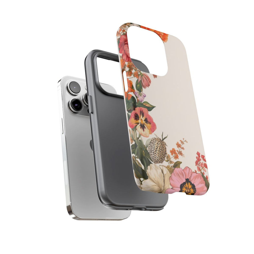 Vintage Botanische Bloemenrand