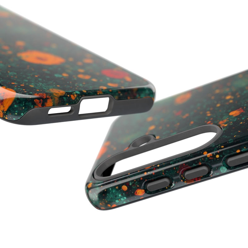 Abstracte Oranje en Teal Bellenpatroon