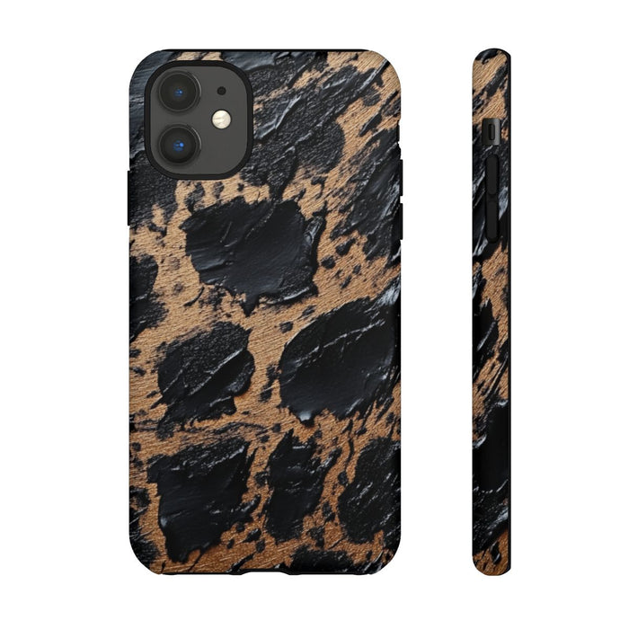 Zwart-Bruin Abstract Patroon met Textuur