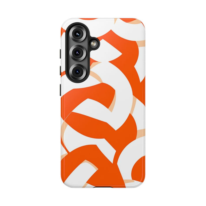 Oranje en Wit Geometrisch Patroon