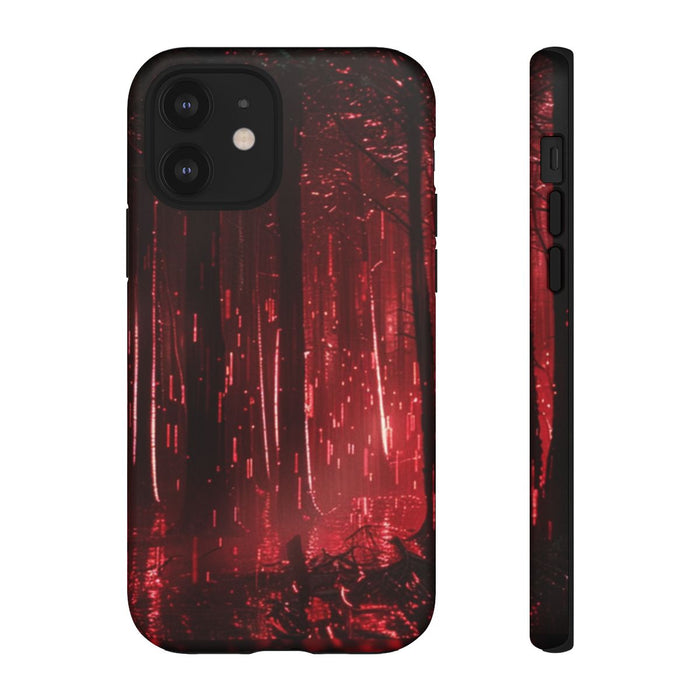 Donkerrood Verlichte Bos