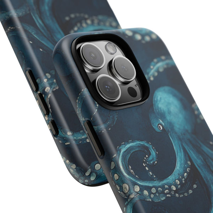 Blauw Octopuspatroon