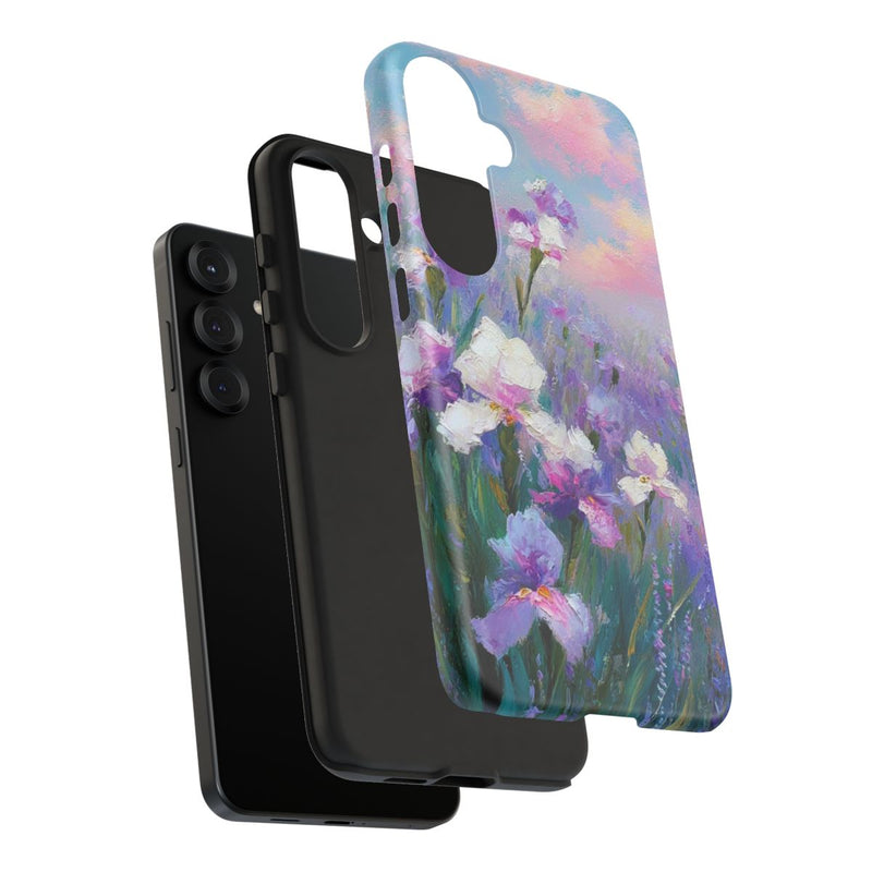 Pastelkleurige Irisbloemen Schildering