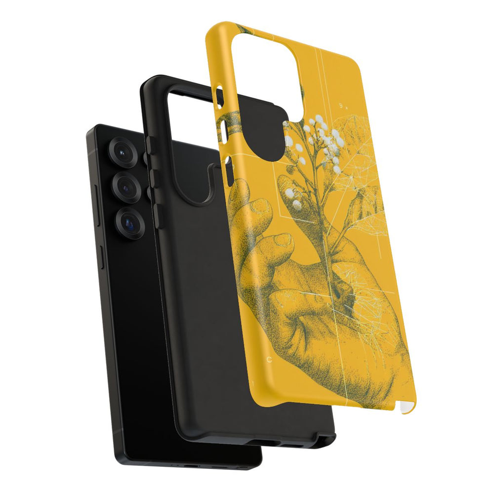 Hand met Botanische Bladeren en Bessen Illustratie