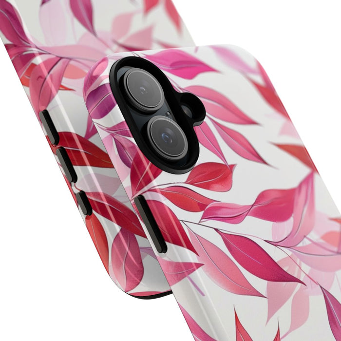 Roze en Rode Bladerenpatroon