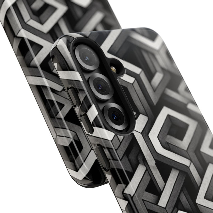 Monochrome Geometrisch Optisch Illusiepatroon