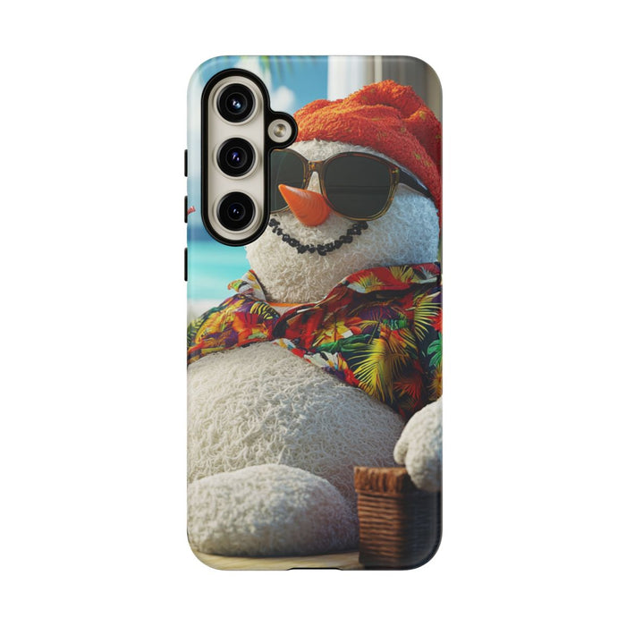 Sneeuwpop met Hawaïshirt en Zonnebril