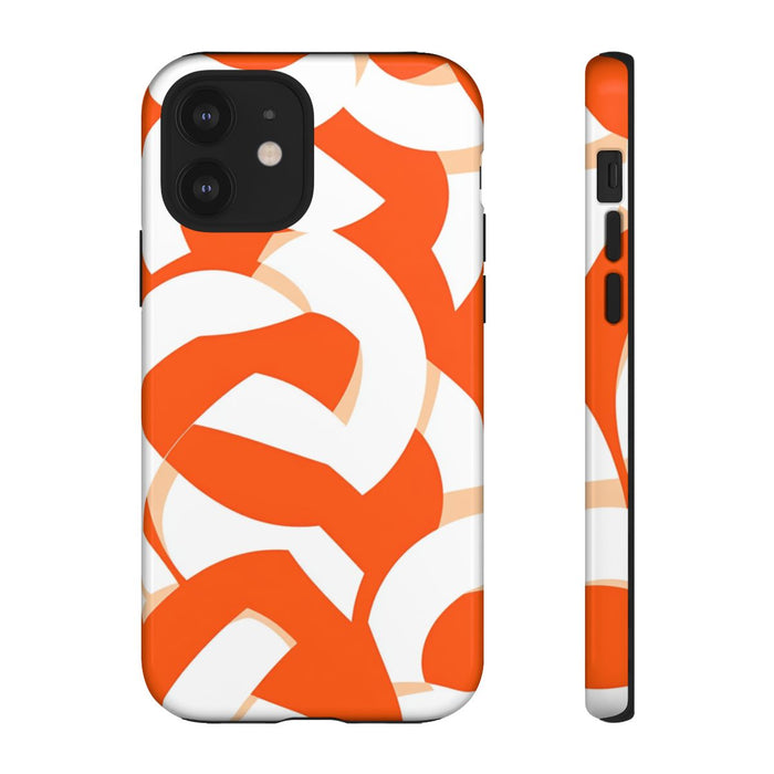 Oranje en Wit Geometrisch Patroon