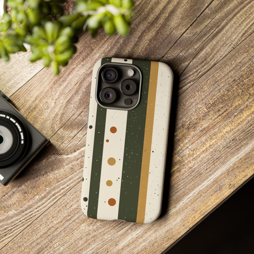 Retro Verticale Strepen en Stippenpatroon