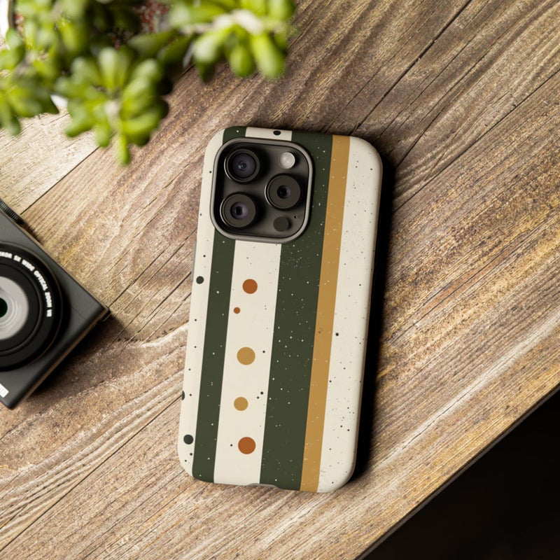 Retro Verticale Strepen en Stippenpatroon
