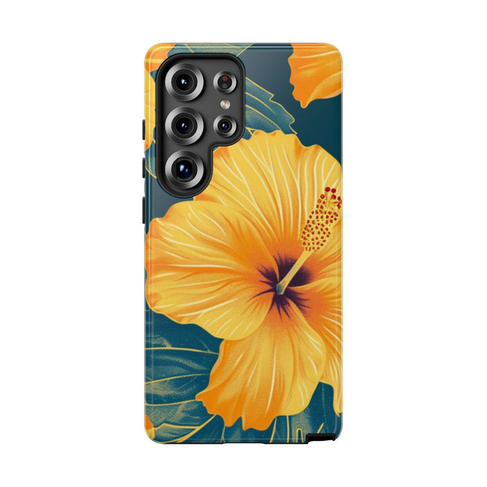 Gele Hibiscus Bloemenpatroon