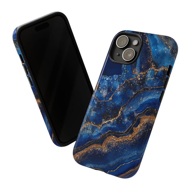 Blauw-Goud Geodepatroon
