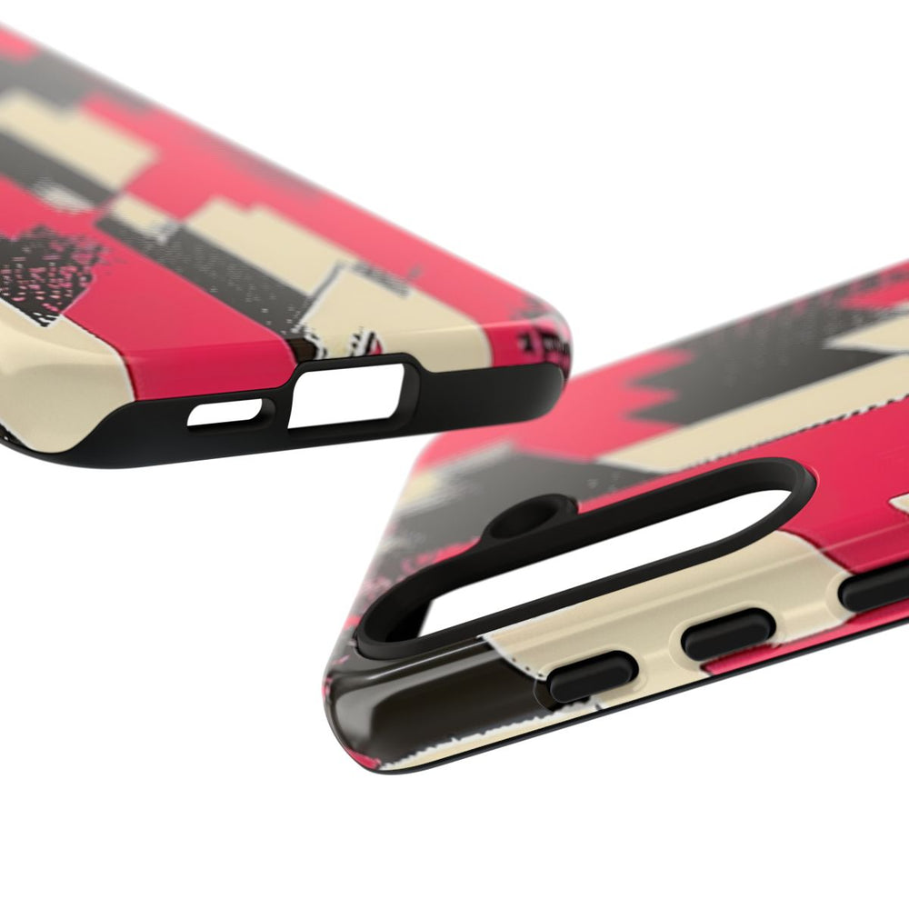 Roze en Zwart Pied-de-Poule Patroon
