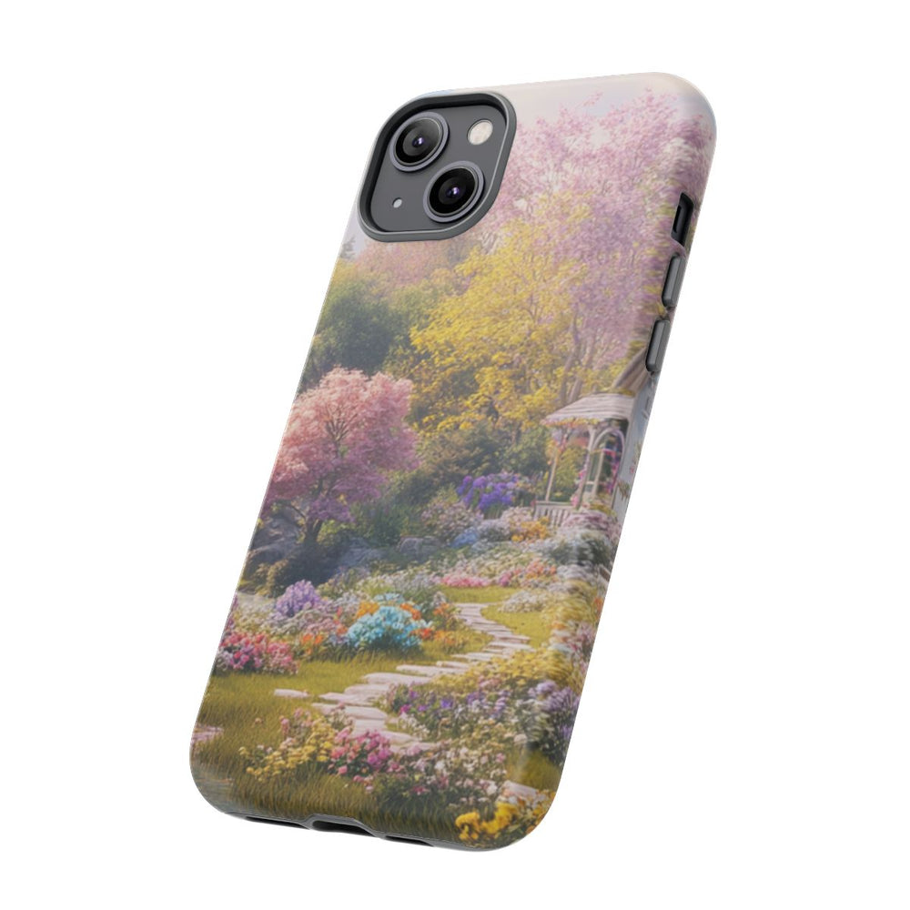 Bloemrijke Tuin met Waterval en Sfeervol Huisje