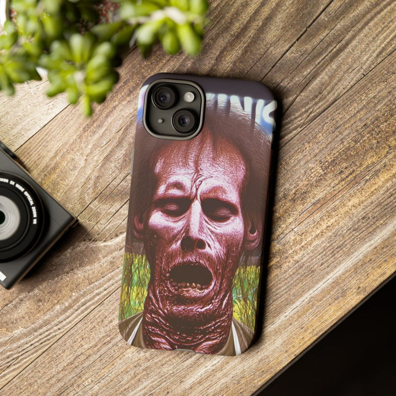 Surrealistisch Zombiegezicht met Vurige Lucht