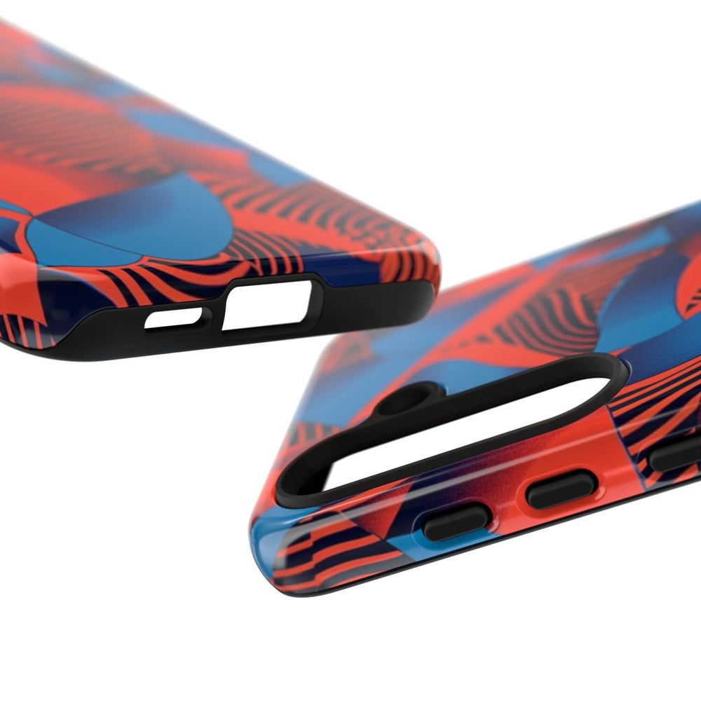 Levendig Rood-Blauw Abstract Patroon