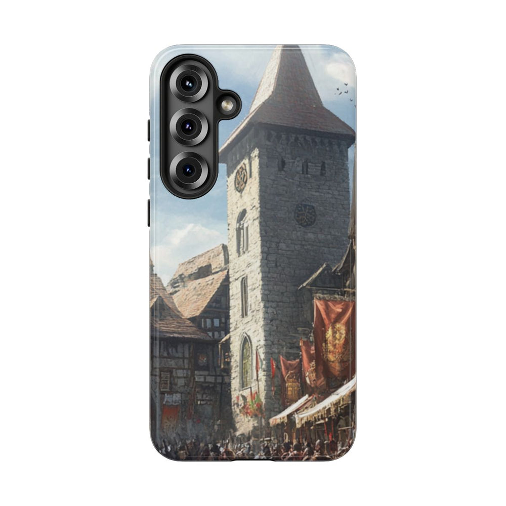 Middeleeuws Europees Dorpsstraat Tafereel