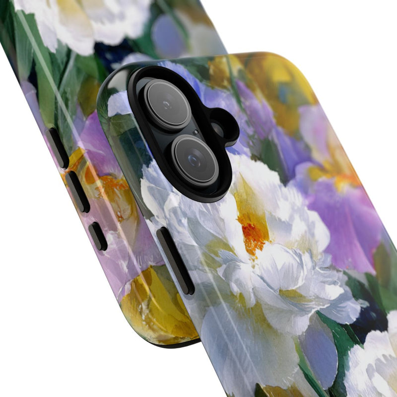 Grote Witte Pioenen en Lila Irissen