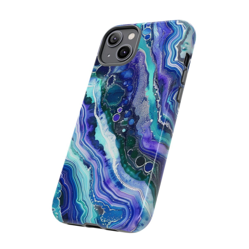 Blauw en Paars Geode-Wervelpatroon