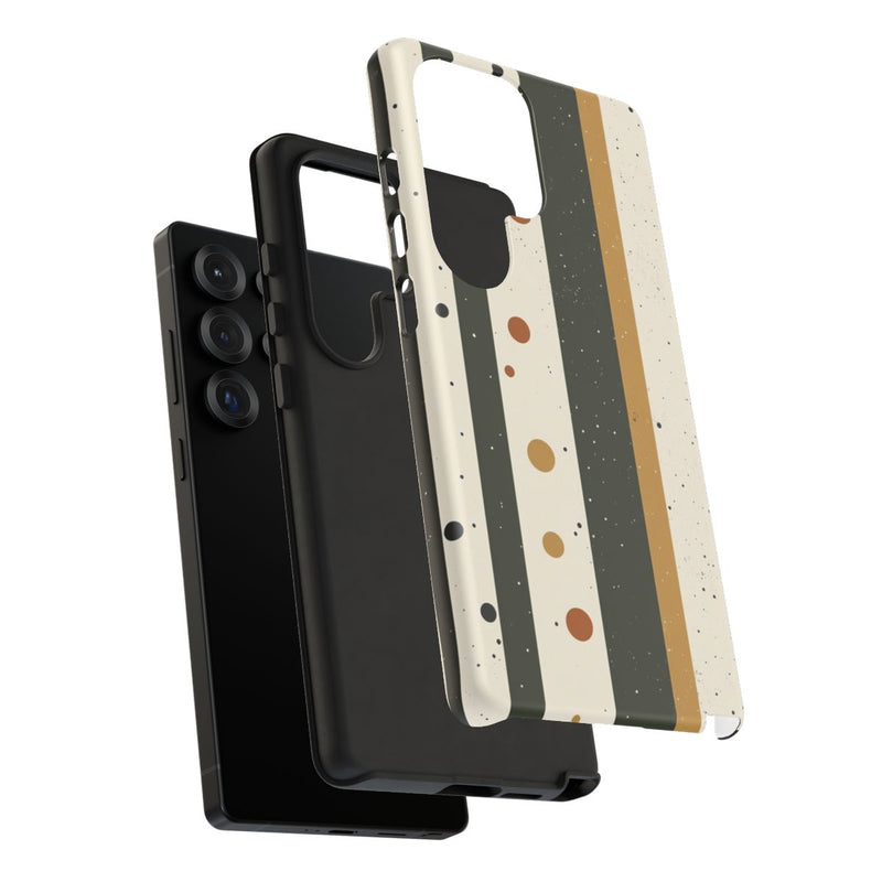 Retro Verticale Strepen en Stippenpatroon