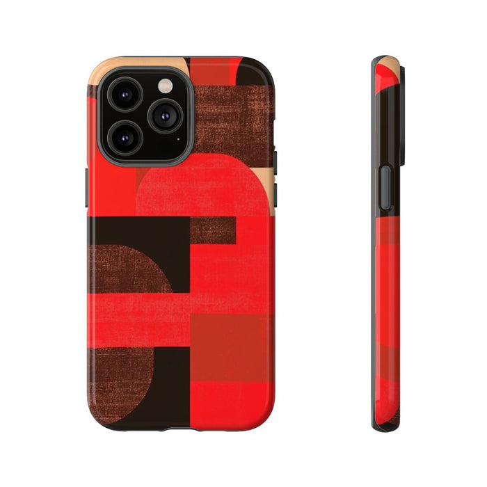 Rood-Bruin Geometrisch Abstract