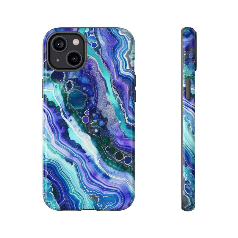 Blauw en Paars Geode-Wervelpatroon