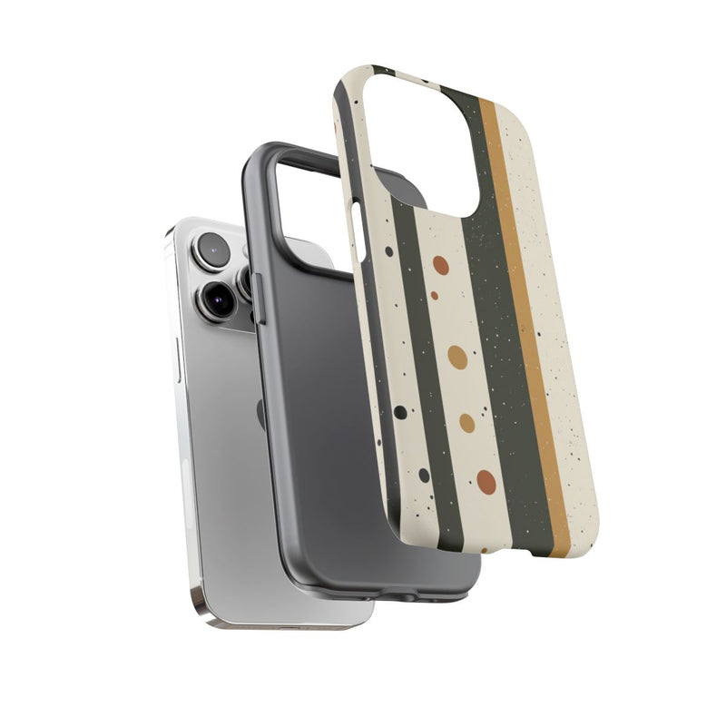 Retro Verticale Strepen en Stippenpatroon
