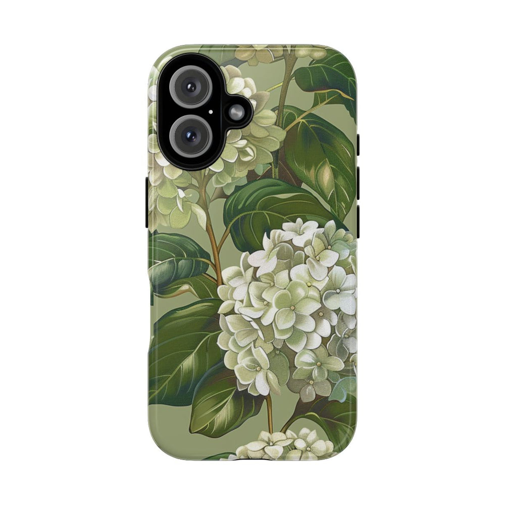 Realistisch Witte Hortensia Bloemenpatroon