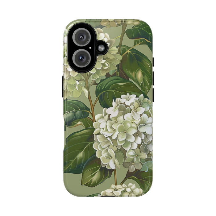 Realistisch Witte Hortensia Bloemenpatroon