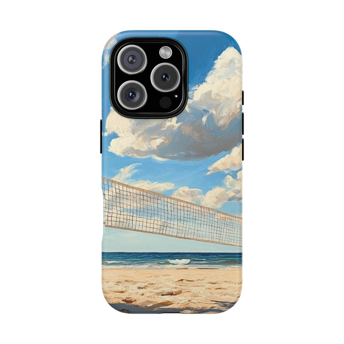 Volleybalnet op Zonnig Strand