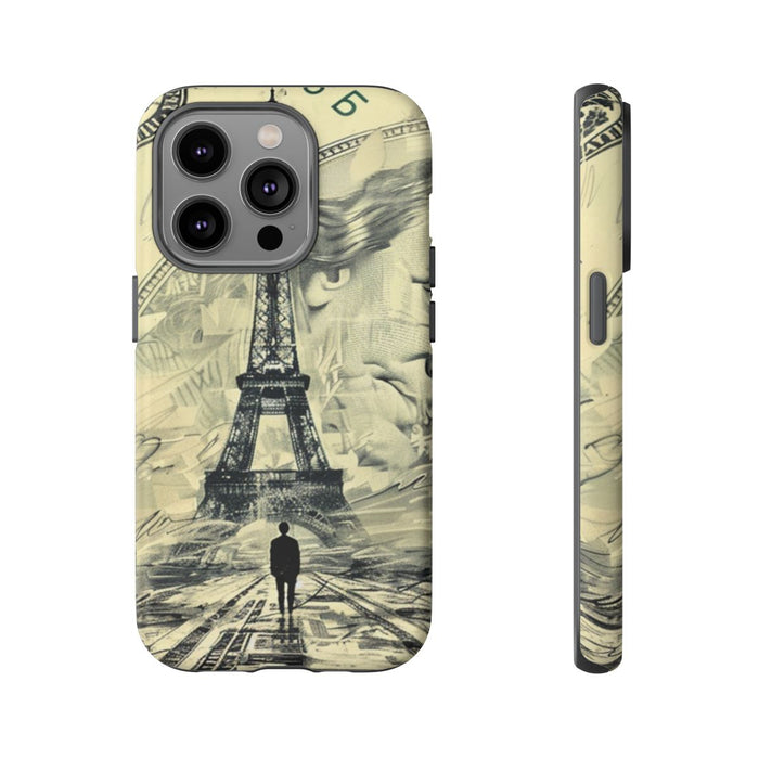 Surrealistische Eiffeltoren op Dollarbiljet Illustratie
