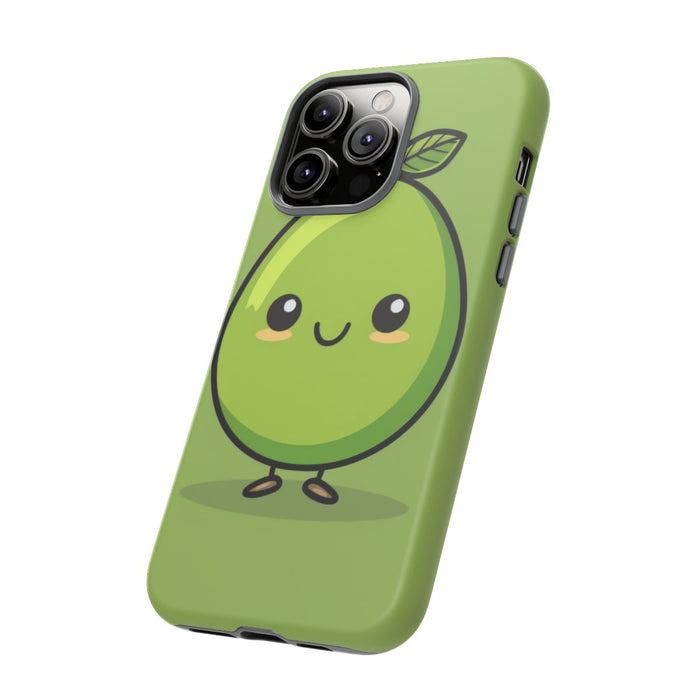 Schattige Groene Avocado in Cartoonstijl