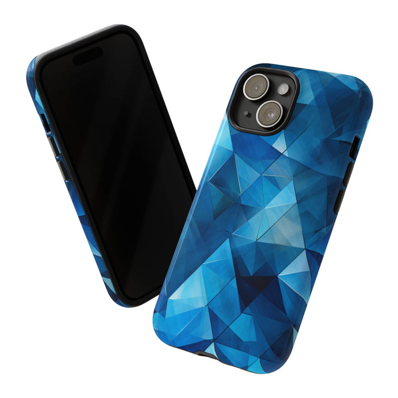 Blauw Geometrisch Driehoekenpatroon