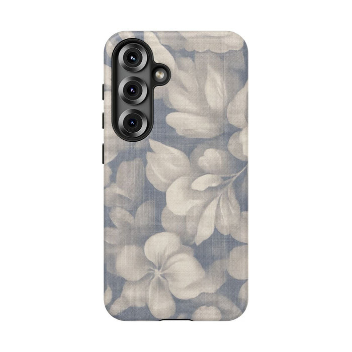 Vintage Bloemenpatroon in Blauw en Beige