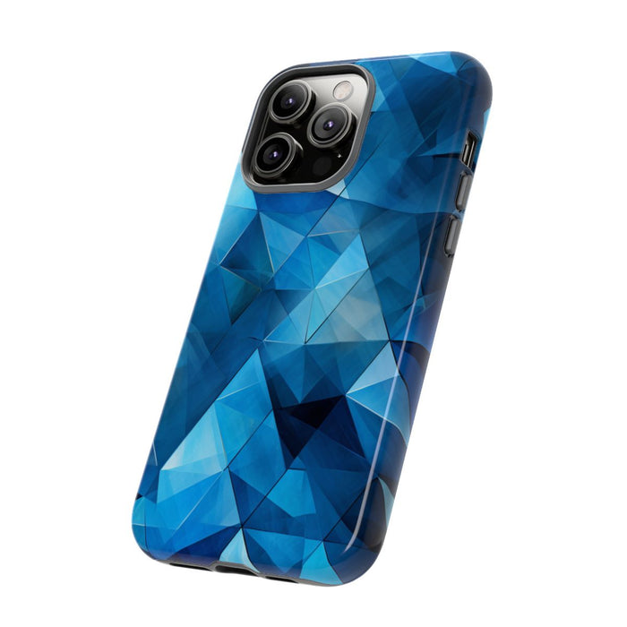 Blauw Geometrisch Driehoekenpatroon
