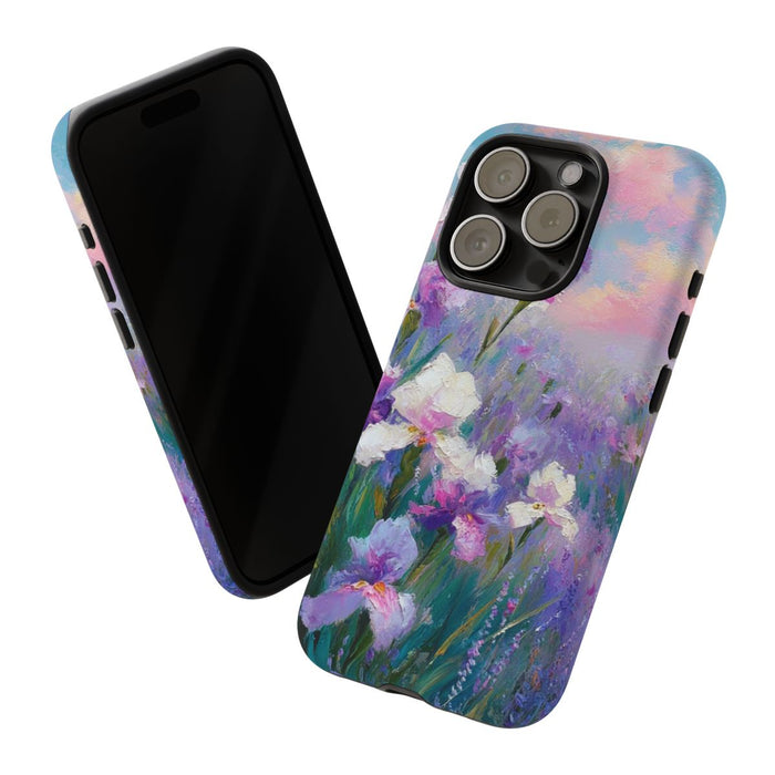 Pastelkleurige Irisbloemen Schildering