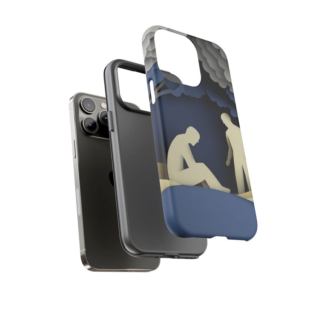 Papieren Uitsnede van Twee Mannen in Bos