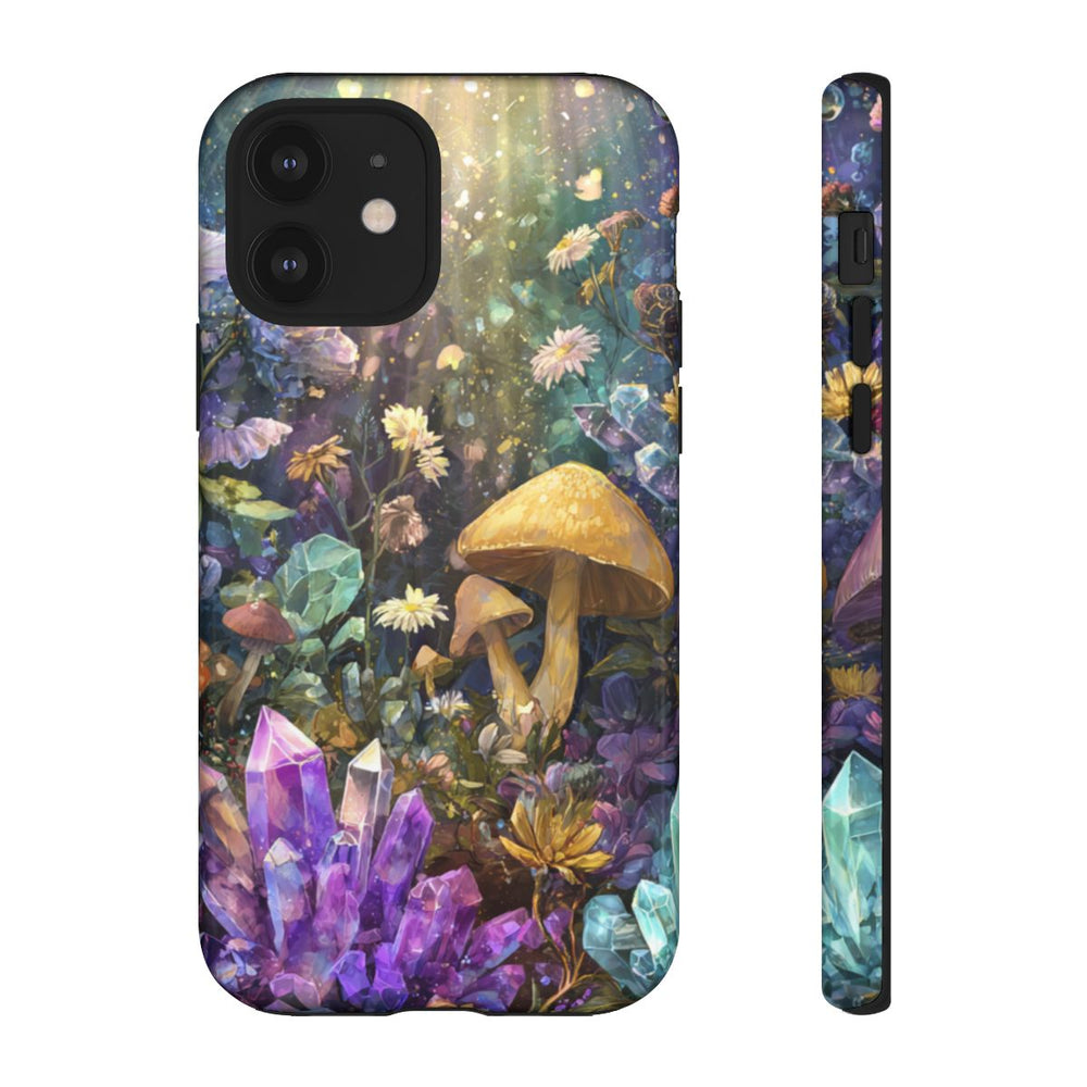 Mystieke Kristallen en Paddenstoelen Natuurscène