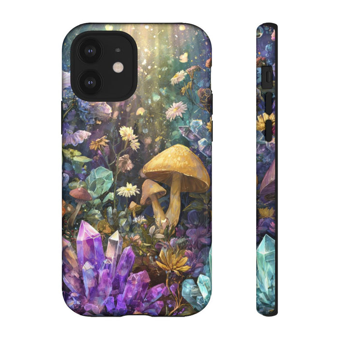 Mystieke Kristallen en Paddenstoelen Natuurscène