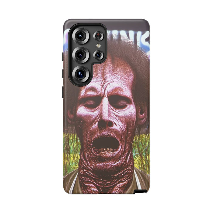 Surrealistisch Zombiegezicht met Vurige Lucht