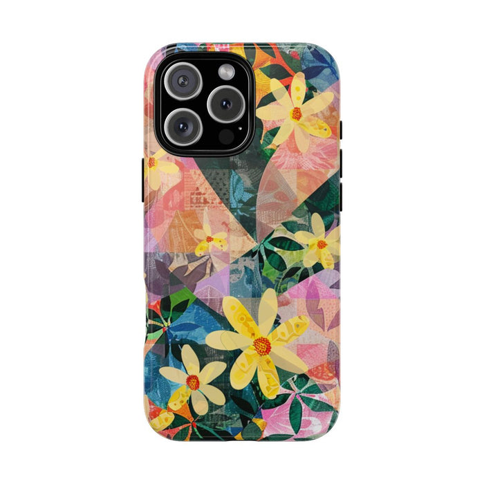 Abstract Bloemmotief met Geometrisch Patroon