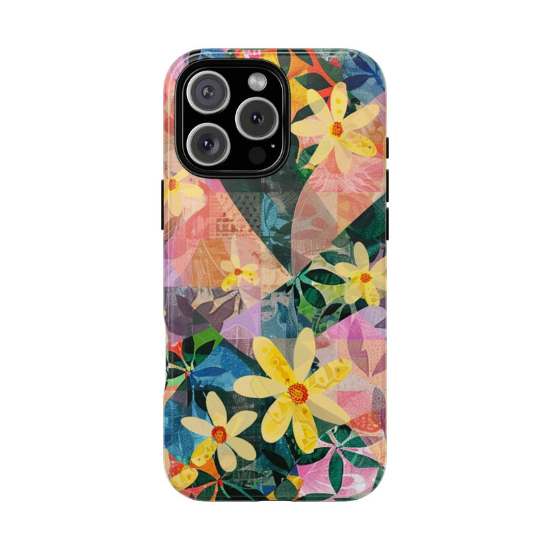 Abstract Bloemmotief met Geometrisch Patroon