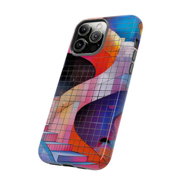 Kleurrijke Abstracte Spiraaltrap met Mozaïekpatroon